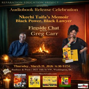 Fireside Chat, author Nkechi Taifa with Dr. Greg Carr