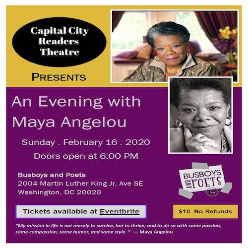 Capital City Readers Theatre Presents An Evening with Maya Angelou