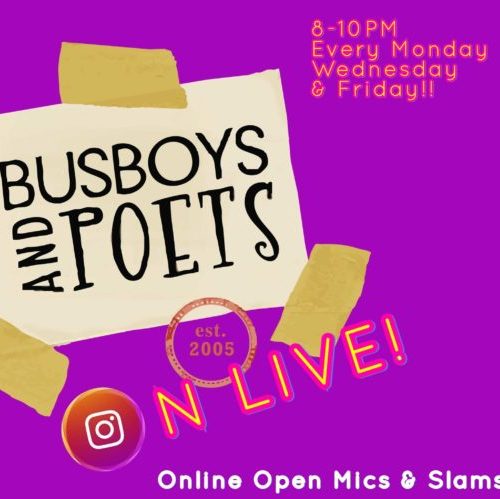 Busboys On Live: Open Mic and Poetry Slam on IG Live
