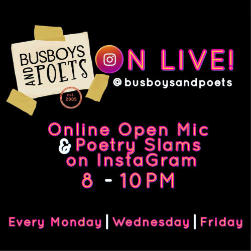 Busboys On Live: Open Mic and Poetry Slam on IG Live