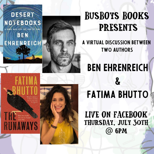 Busboys Books Presents: Ben Ehrenreich with Fatima Bhutto