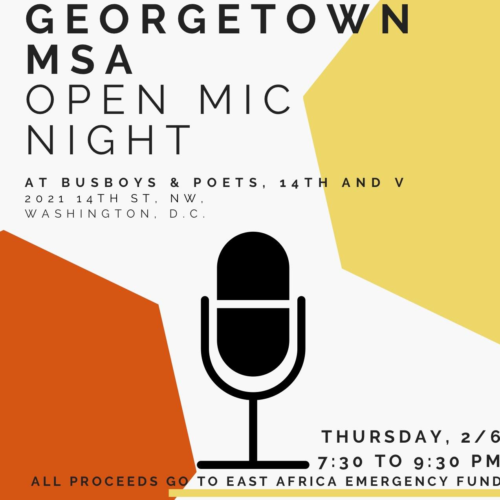 Muslim Student Association Charity Open Mic