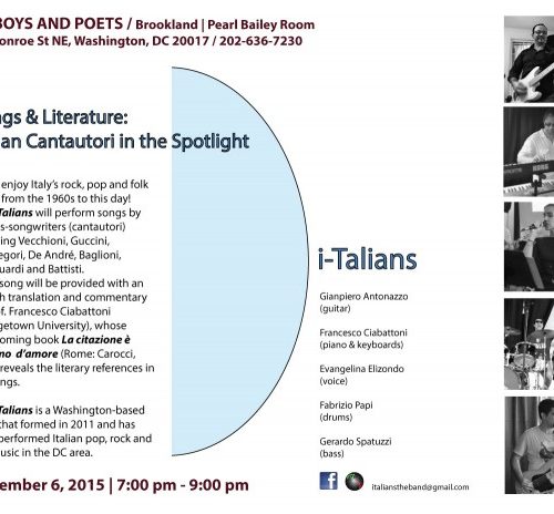 Songs Literature Italian Cantautori In The Spotlight Busboys And Poets