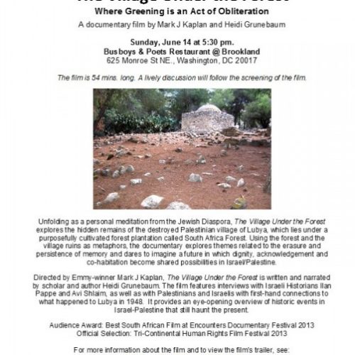 Middle East Cafe: Film: â€œThe Village Under the Forestâ€ & Discussion