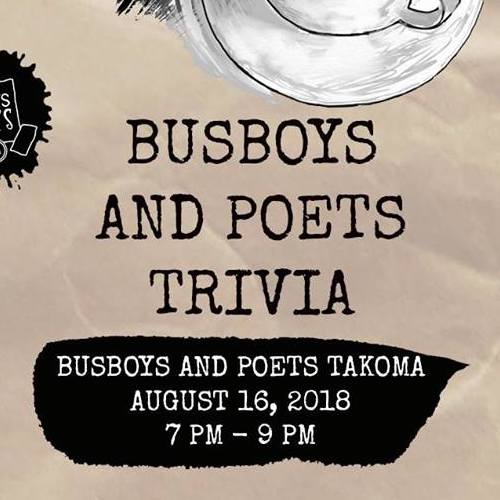 Busboys and Poets Trivia @ Takoma 10.8.18