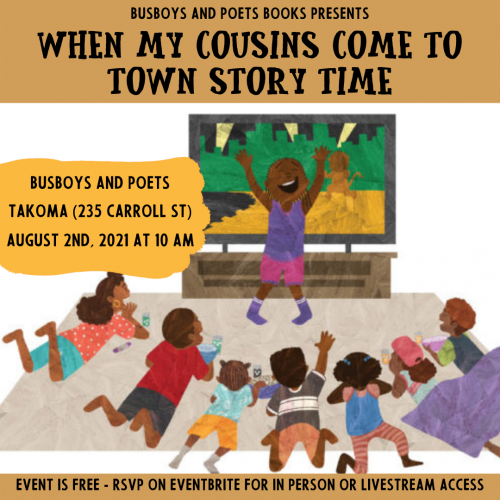 Busboys and Poets Books Presents WHEN YOUR COUSINS COME TO TOWN with Angela Johnson