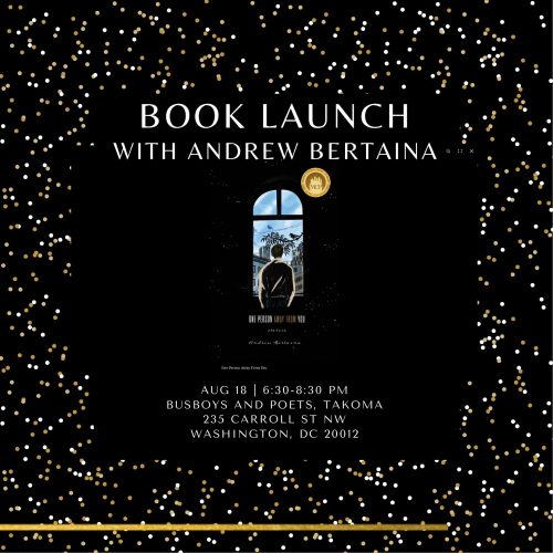 Book Launch: One Person Away From You by Andrew Bertaina