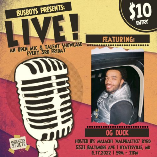 Live! from Busboys   Hosted by MalPractice