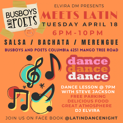 Busboys and Poets Meets Latin: Salsa Lessons and Community Dance