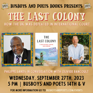 THE LAST COLONY | A Busboys and Poets Books Presentation