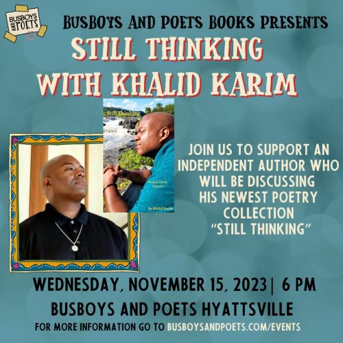 STILL THINKING | A Busboys and Poets Books Presentation