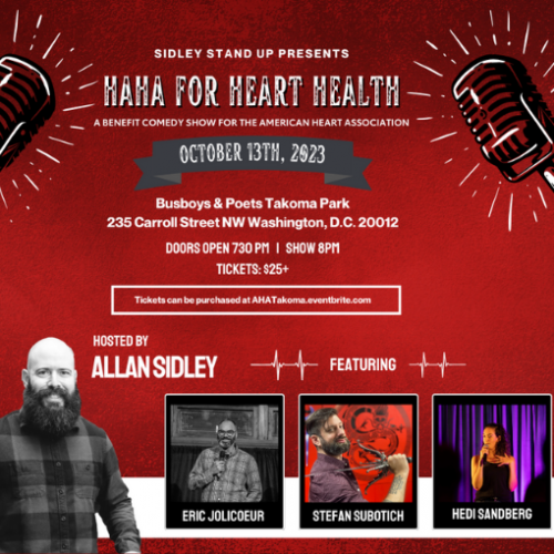 â€‹HAHA for Heart Health: Stand-up Comedy Benefit