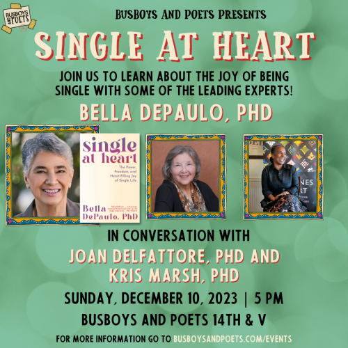 SINGLE AT HEART | A Busboys and Poets Books Presentation