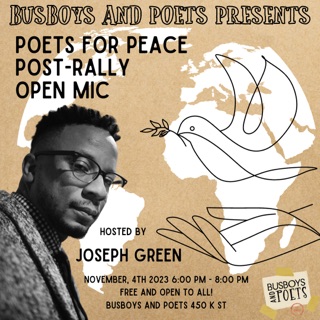 Poets for Peace:  Post-Rally Open Mic