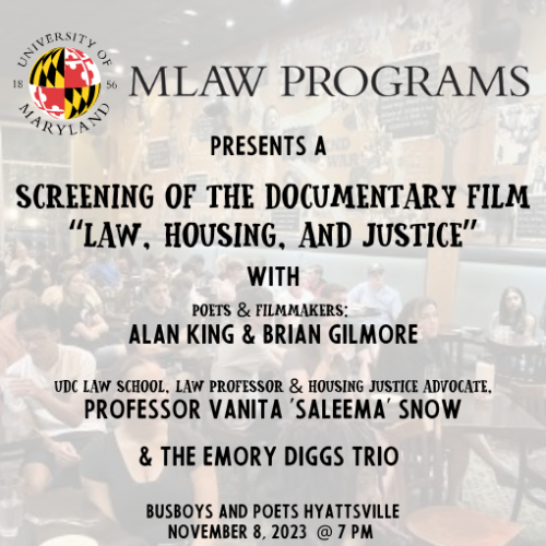 SCREENING OF THE DOCUMENTARY FILM -  “law, housing, and justice”