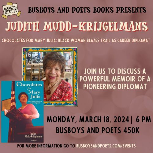 CHOCOLATES FOR MARY JULIA | A Busboys and Poets Books Presentation