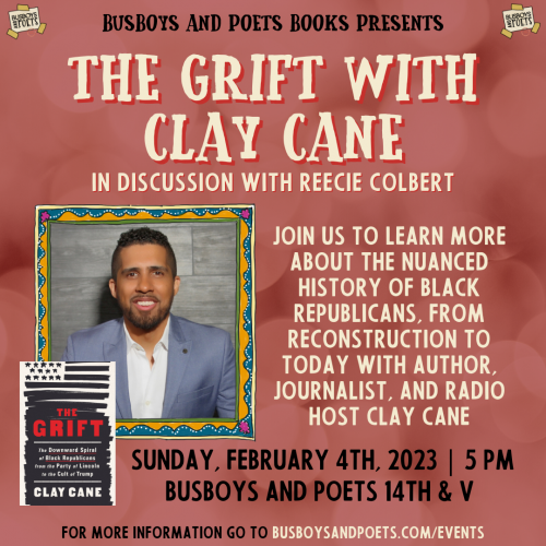 THE GRIFT with Clay Cane, A Busboys and Poets Books Presentation