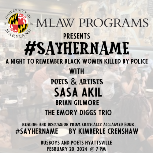 MLAW 2024 :  Poetry, Music, & Talk #SayHerName