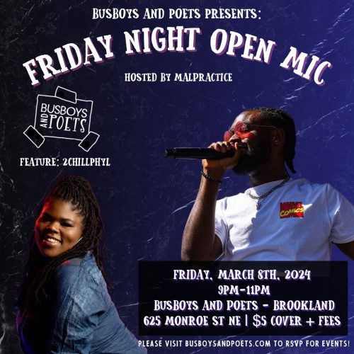 Friday Night Open Mic hosted by Malachi Byrd