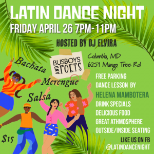Busboys and Poets meets Latin:  Salsa Lessons and Party
