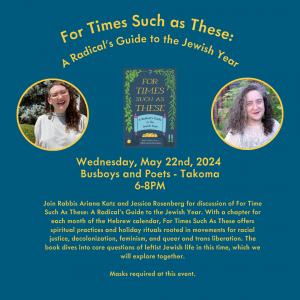 For Times Such as These: A Radical's Guide to the Jewish Year book talk