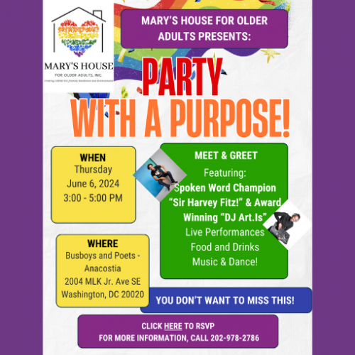 Mary's House For Older Adults' Pride Party With A Purpose and Meet the New Executive Director