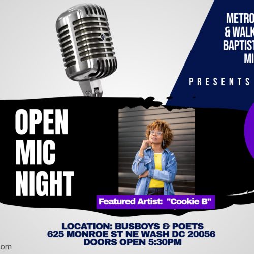 Young Adult Ministry - Open Mic Night sponsored by Metropolitan AME Church