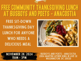 Community Thanksgiving Lunch at Busboys and Poets