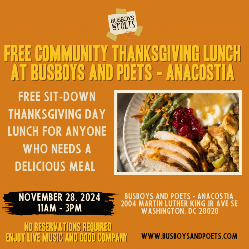 Free Thanksgiving Lunch @ Busboys and Poets