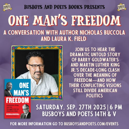 ONE MAN'S FREEDOM | A Busboys and Poets Books Presentation