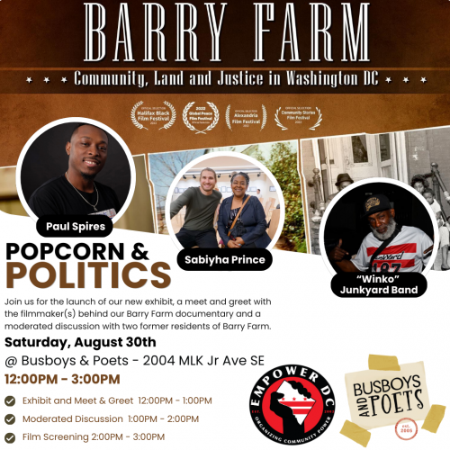 Popcorn and Politics | BARRY FARM: Community, Land and Justice in Washington DC