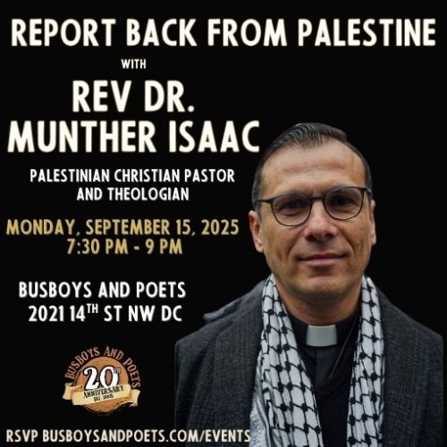 Report Back from Palestine with Rev. Dr. Munther Isaac