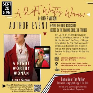 Author Talk: A Right Worthy Woman by Ruth P. Watson