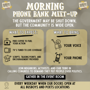 Morning Phone Bank Meet-Up