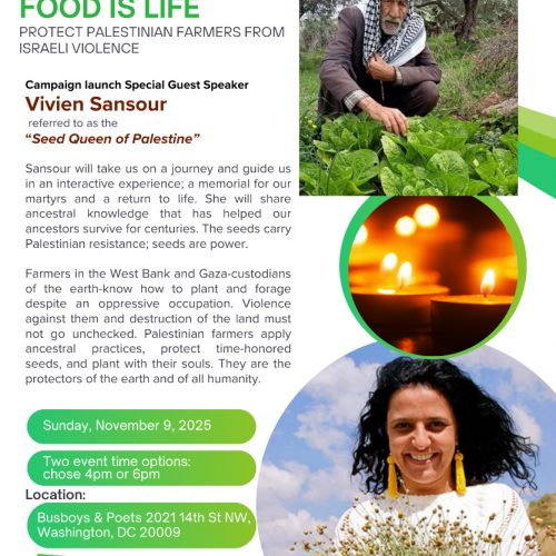 Food is Life: Protect Palestinian Farmers from Israeli Violence