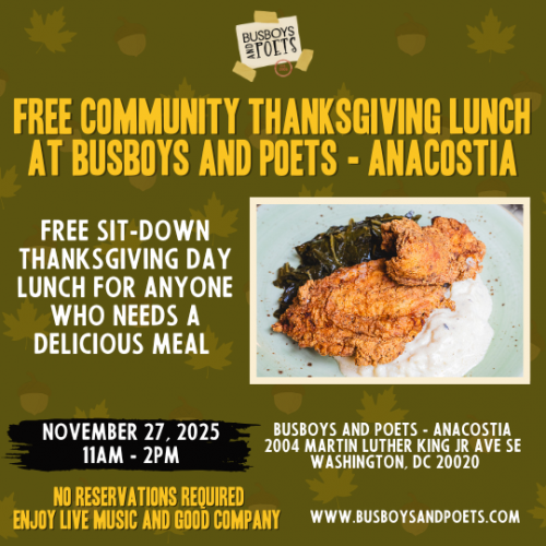 Free Thanksgiving Lunch @ Busboys and Poets