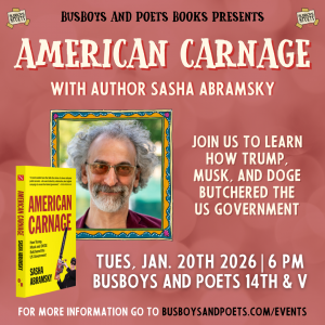 AMERICAN CARNAGE | A Busboys and Poets Books Presentation