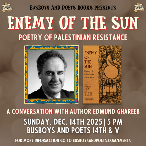 ENEMY OF THE SUN | A Busboys and Poets Books Presentation