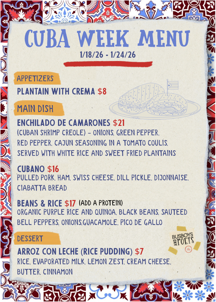 CUBA WEEK MENU 1