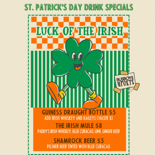 St. Patrick’s Day Drink Specials
