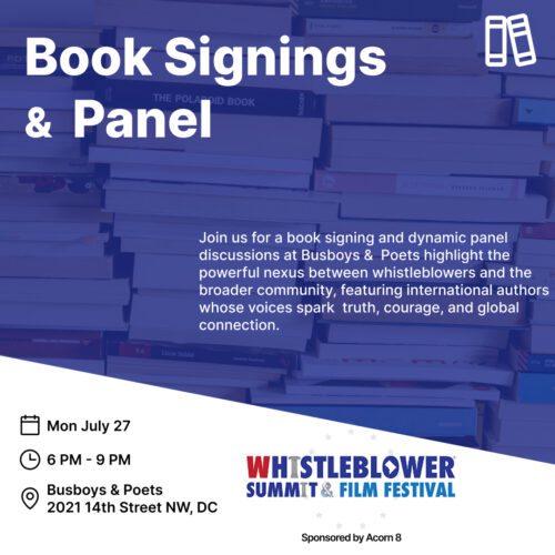 Whistleblower Summit & Film Festival - Book Signing and Author Discussion
