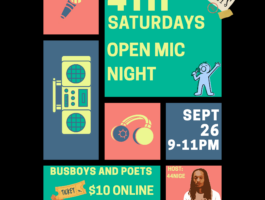 4th Saturday Open Mic Night Flyer (Logo) 4th Saturdays