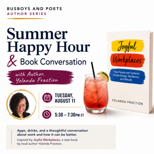 Summer Book Conversation + Happy Hour with Local Author, Yolanda Fraction