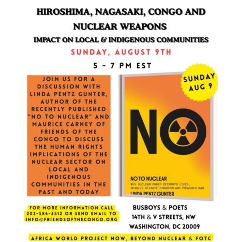 Hiroshima, Nagasaki, Congo and Nuclear Weapons Impact on Local and Indigenous Communities