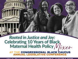 Rooted in Justice and Joy: Celebrating 10 Years of Black Maternal Health Policy. September 16, 2026, 3–6 PM, Busboys and Poets 450K.