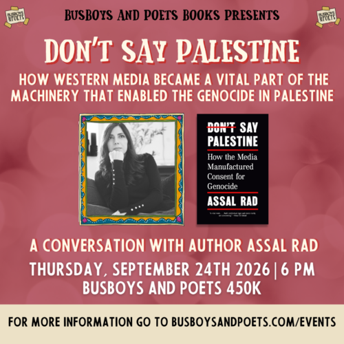 DON’T SAY PALESTINE | A Busboys and Poets Books Presentation
