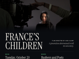 France's Children screening, October 20 at 6 PM at Busboys and Poets Brookland, followed by a Q&A with Aida Alami moderated by Ryan Grim, in partnership with Drop Site.