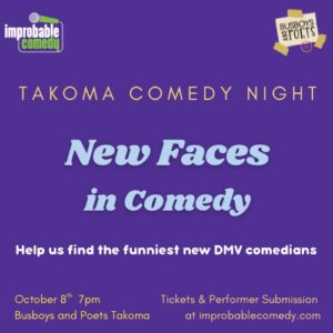 Takoma Comedy Night: New Faces in Comedy