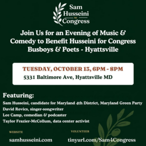 An Evening of Music & Comedy to Benefit Husseini for Congress